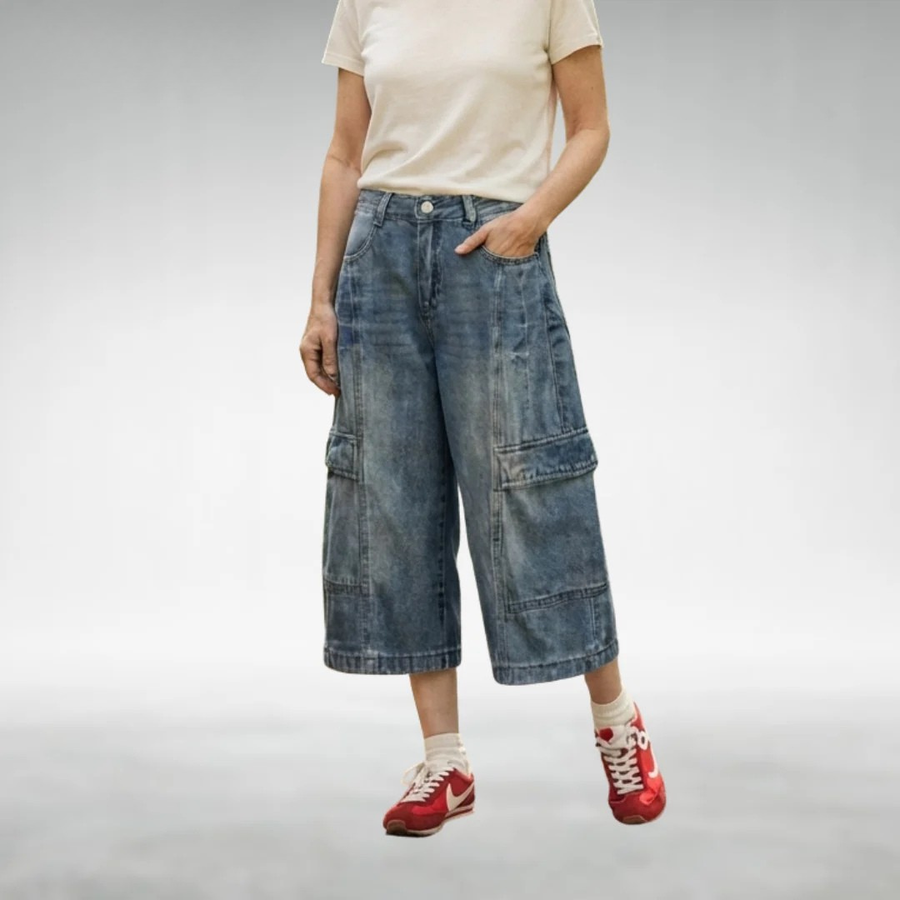 Adrianna™ | Relaxed Fit Cargo Jeans