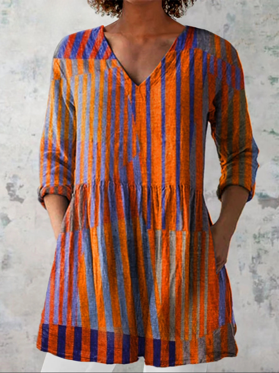 Nadia™ | Women's Long V-Neck Blouse