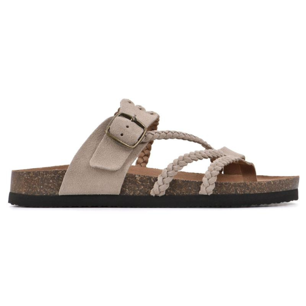 Adriana I Braided cork sandals