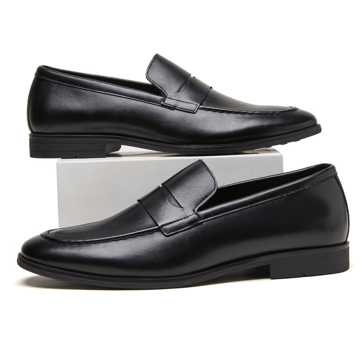 HENDRIX SOFT-SOLE LEATHER PENNY LOAFERS
