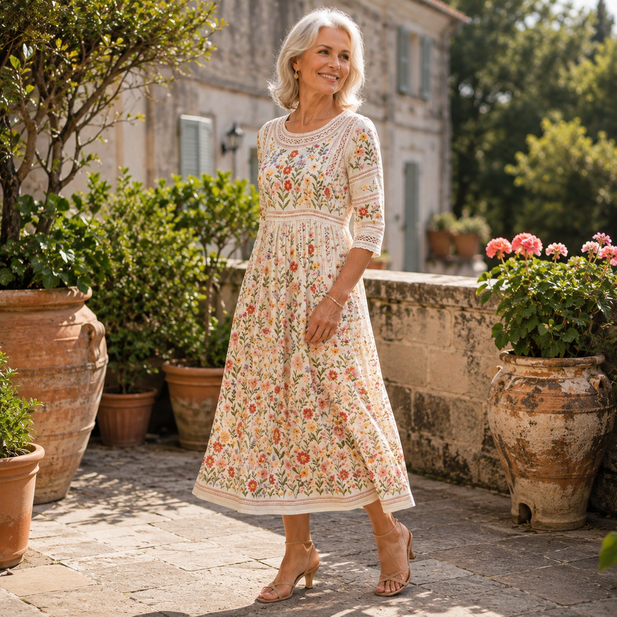 Wildflower Meadow Charm Midi Dress