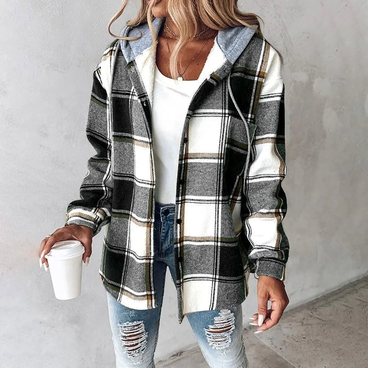 Élise | Lined Hooded Overshirt