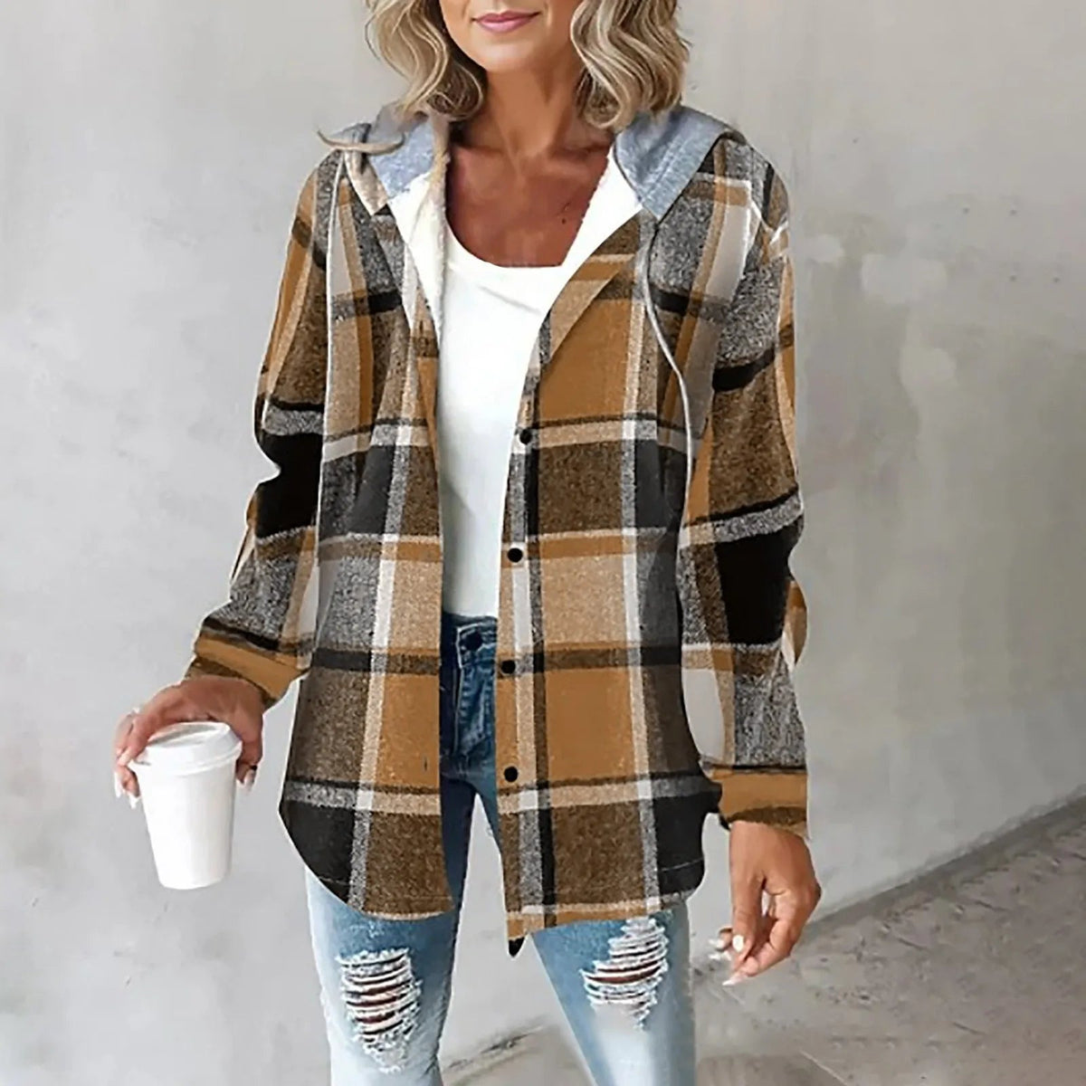 Élise | Lined Hooded Overshirt