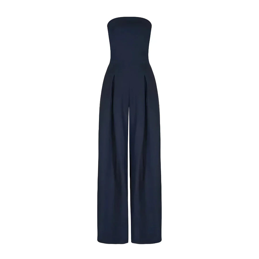 Women’s Tube Jumpsuit with Waist Sculpting Corset Effect – Elegant Slim Fit
