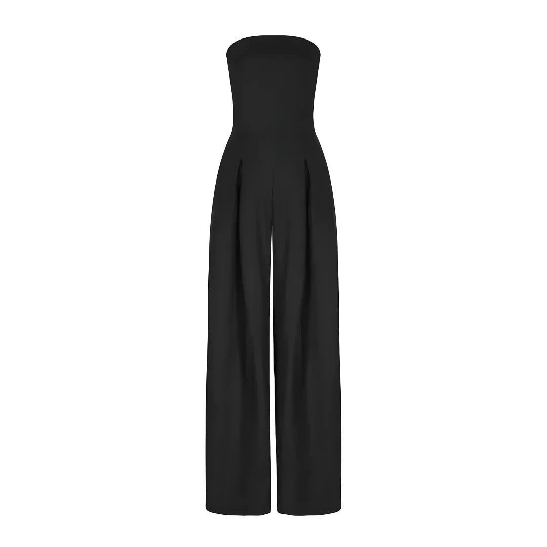 Women’s Tube Jumpsuit with Waist Sculpting Corset Effect – Elegant Slim Fit