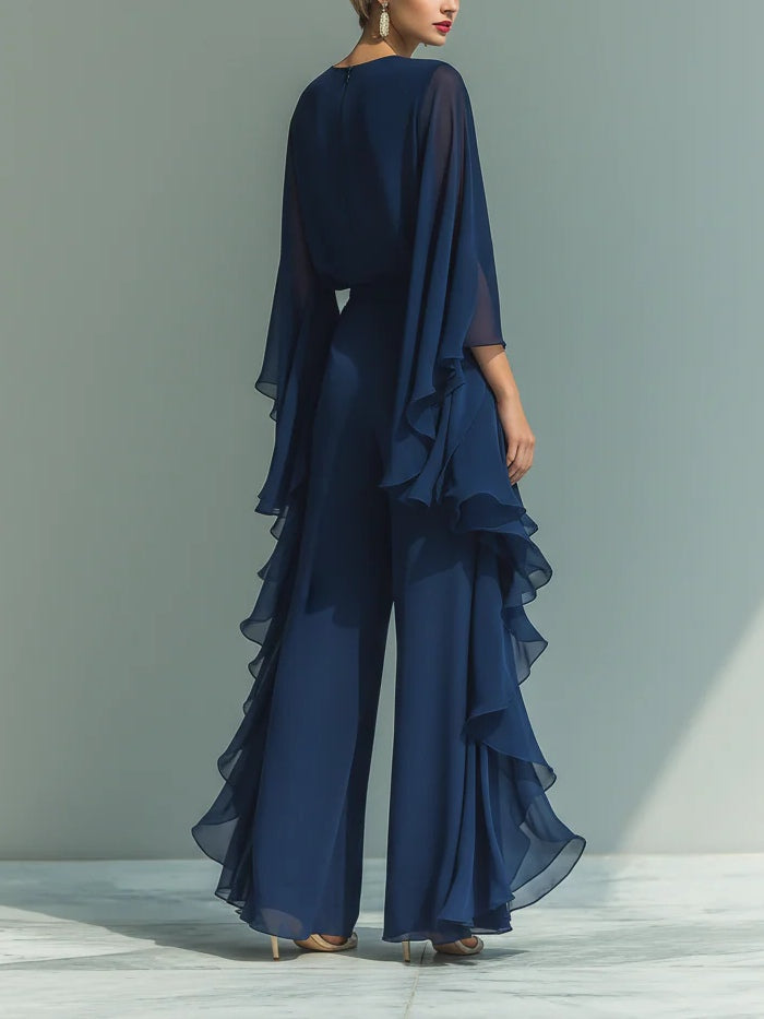 Aurora | Elegant chiffon outfit with ruffles