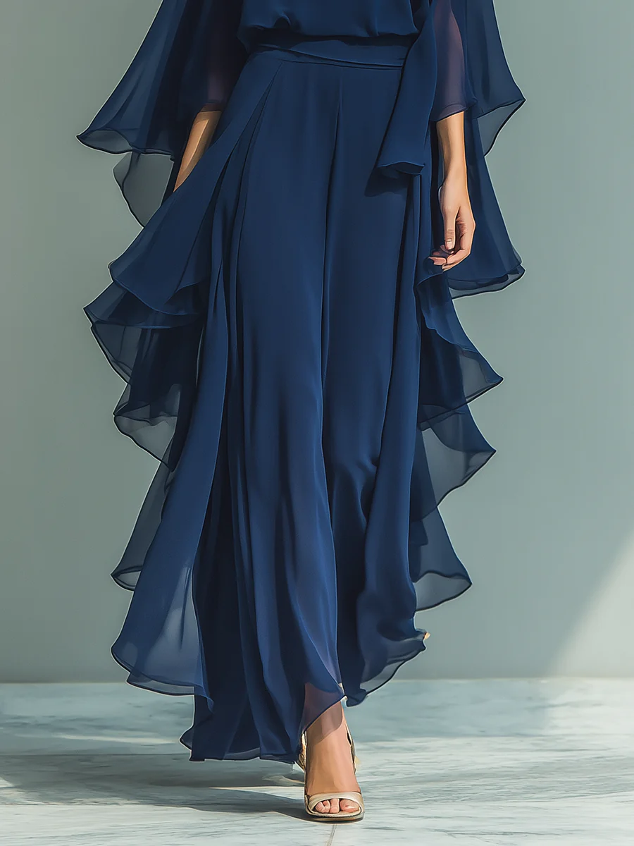 Aurora | Elegant chiffon outfit with ruffles