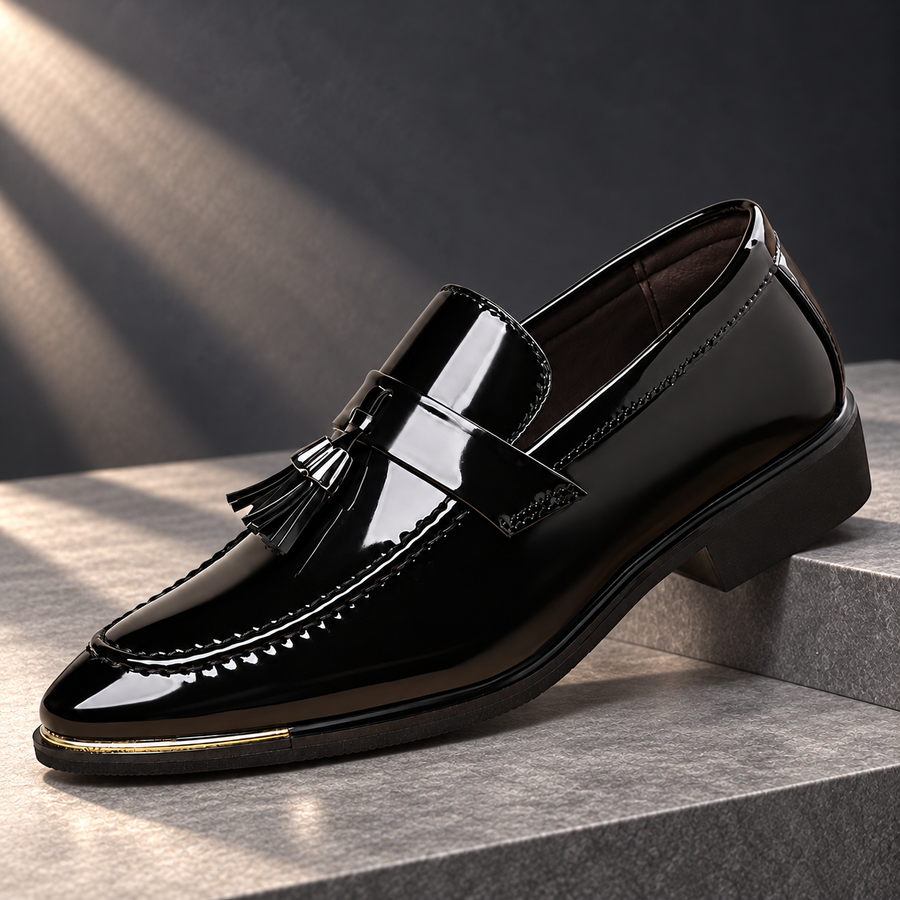 Alistair Leather Pointed-Toe Dress Loafers