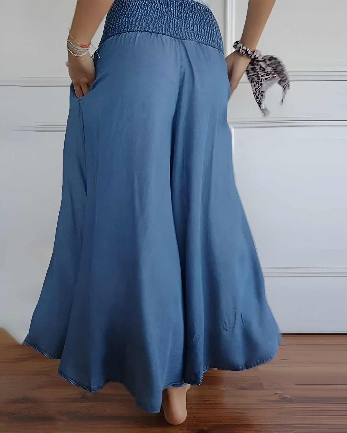 Lorraine™ | Women's Elastic Waist Wide-Leg Trousers