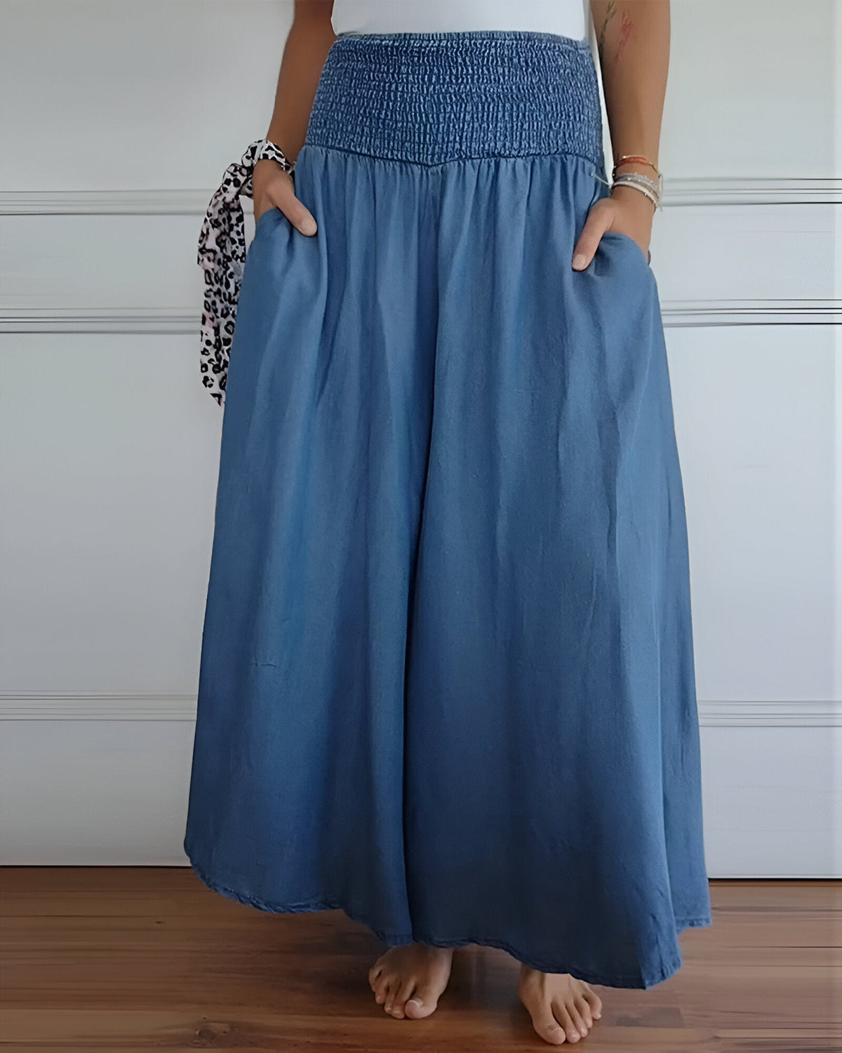 Lorraine™ | Women's Elastic Waist Wide-Leg Trousers
