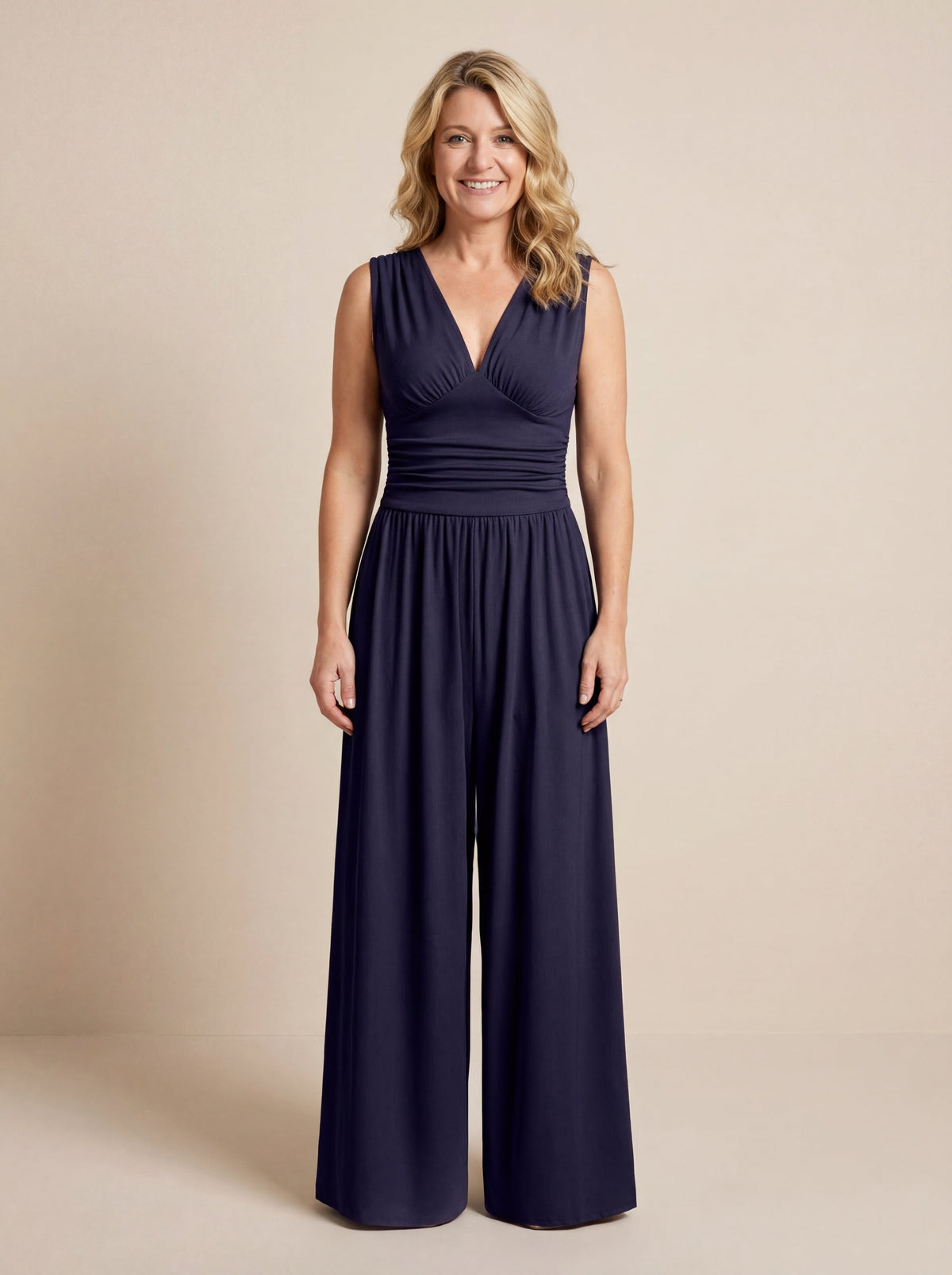 CHARITY – Chic Sleeveless Wide-Leg Jumpsuit