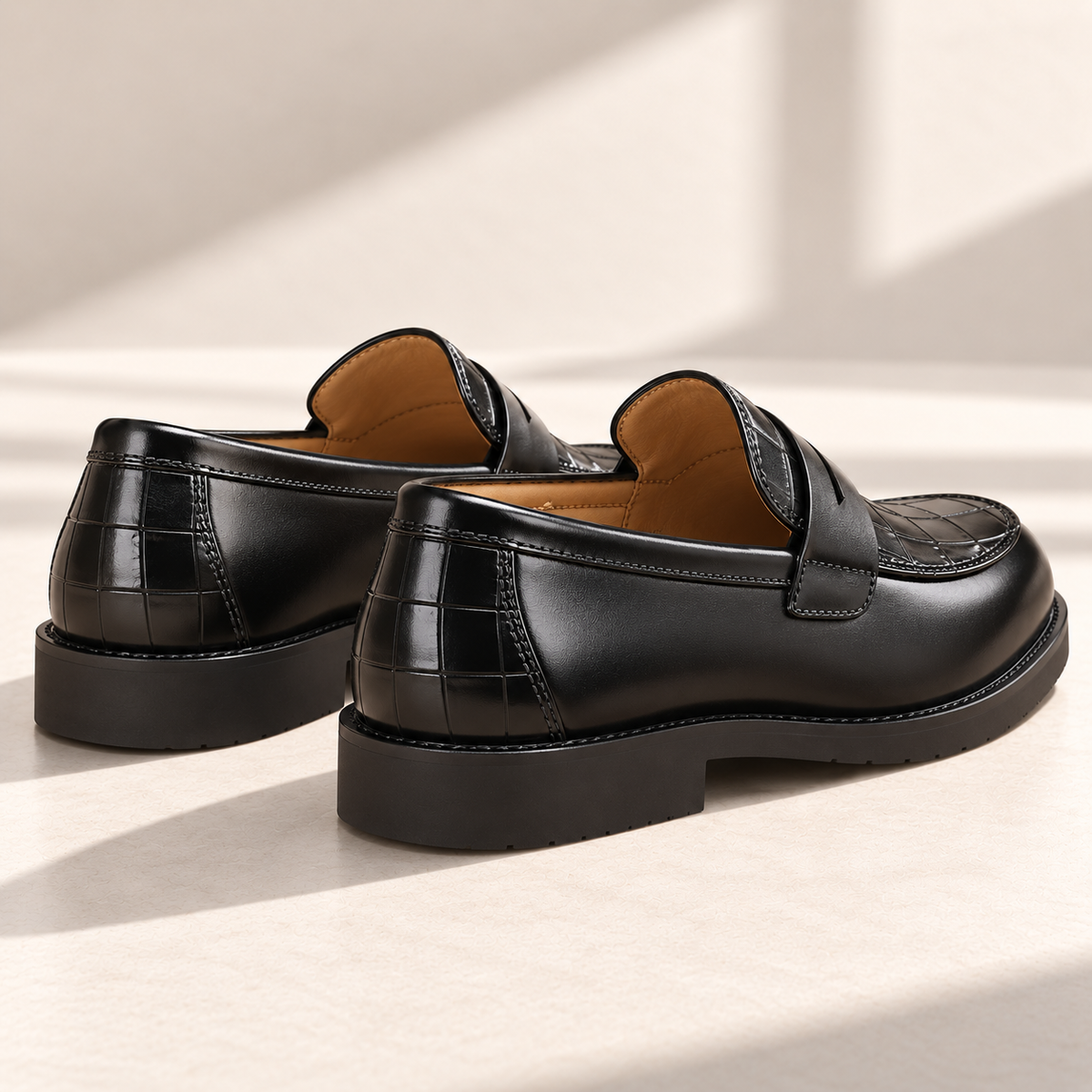 Pain-Free Comfort Orthopedic Loafers — Kensington Croc-Embossed