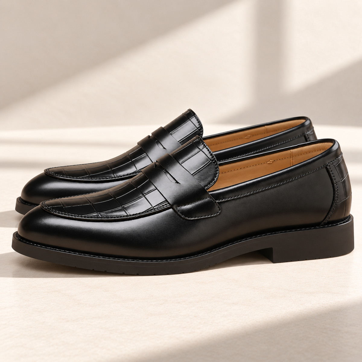 Pain-Free Comfort Orthopedic Loafers — Kensington Croc-Embossed