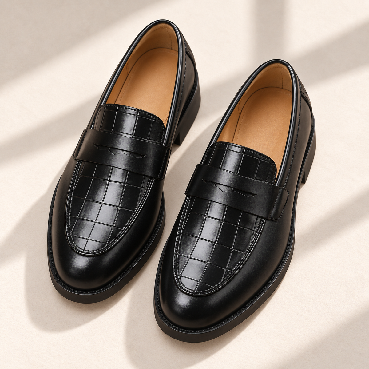 Pain-Free Comfort Orthopedic Loafers — Kensington Croc-Embossed