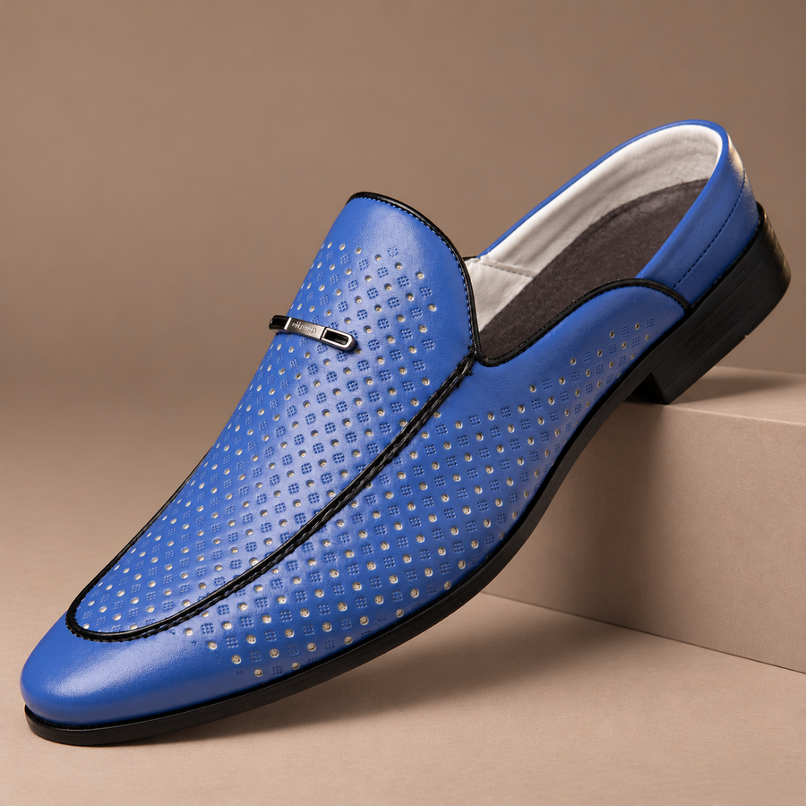 Castagnozzi Genuine Leather Perforated Loafers