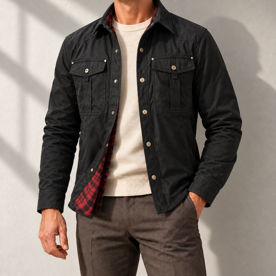 Endeavour Plaid-Lined Utility Jacket